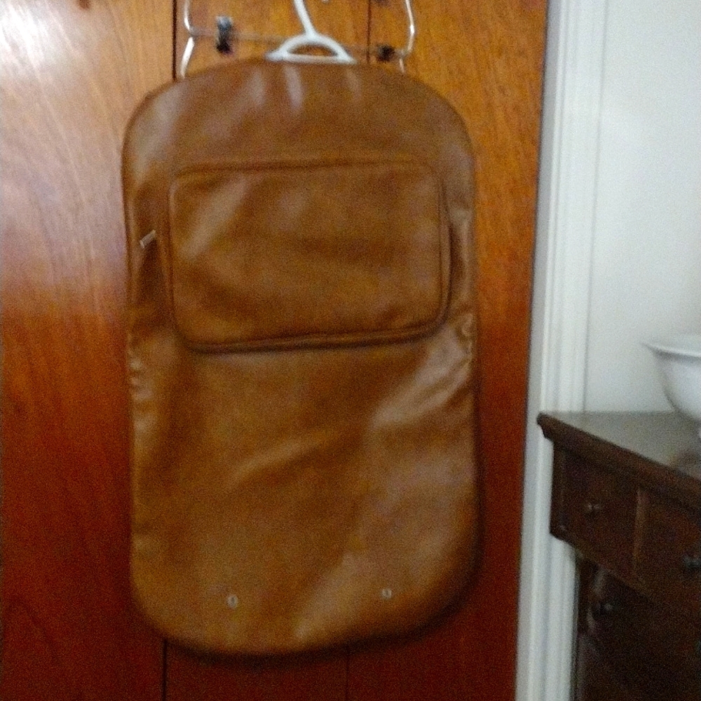 Vintage Leather Garment Bag